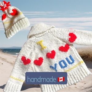 🆕Infant Wool Sweater and Hat Set